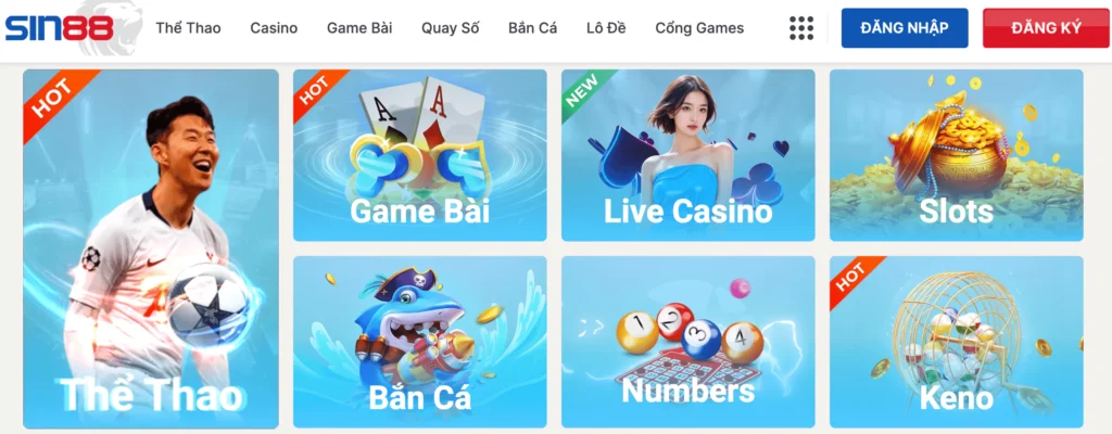 Nhà Cái Sin88 Sảnh Cược Trực Tuyến Đến Từ Singapore 2024 3 Sin88 thương hiệu cược hàng đầu